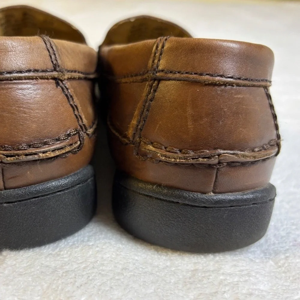 Dockers Tassel Loafer Mens 8.5M Brown Leather Kiltie Moc Toe Dress Shoes 90-7326